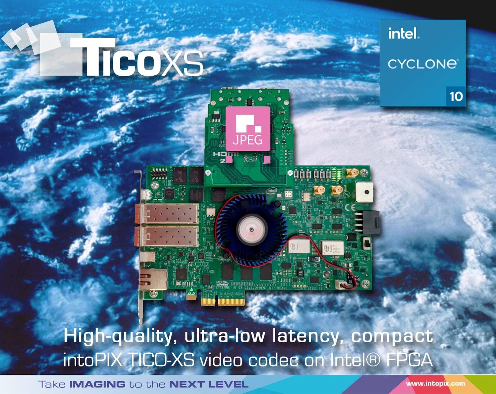 intoPIX 交付新的 JPEG 英特爾 ® Cyclone® 10 GX 開發平臺上的 XS 4K60 HDMI 評估設計